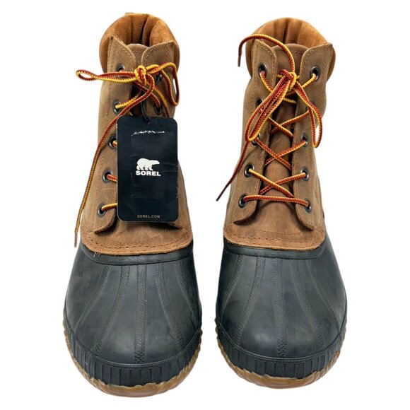 Sorel Snow Boots Mens Size 11 Lace-up Brown Leather Cheyanne 25 Below Zero New - Picture 1 of 13